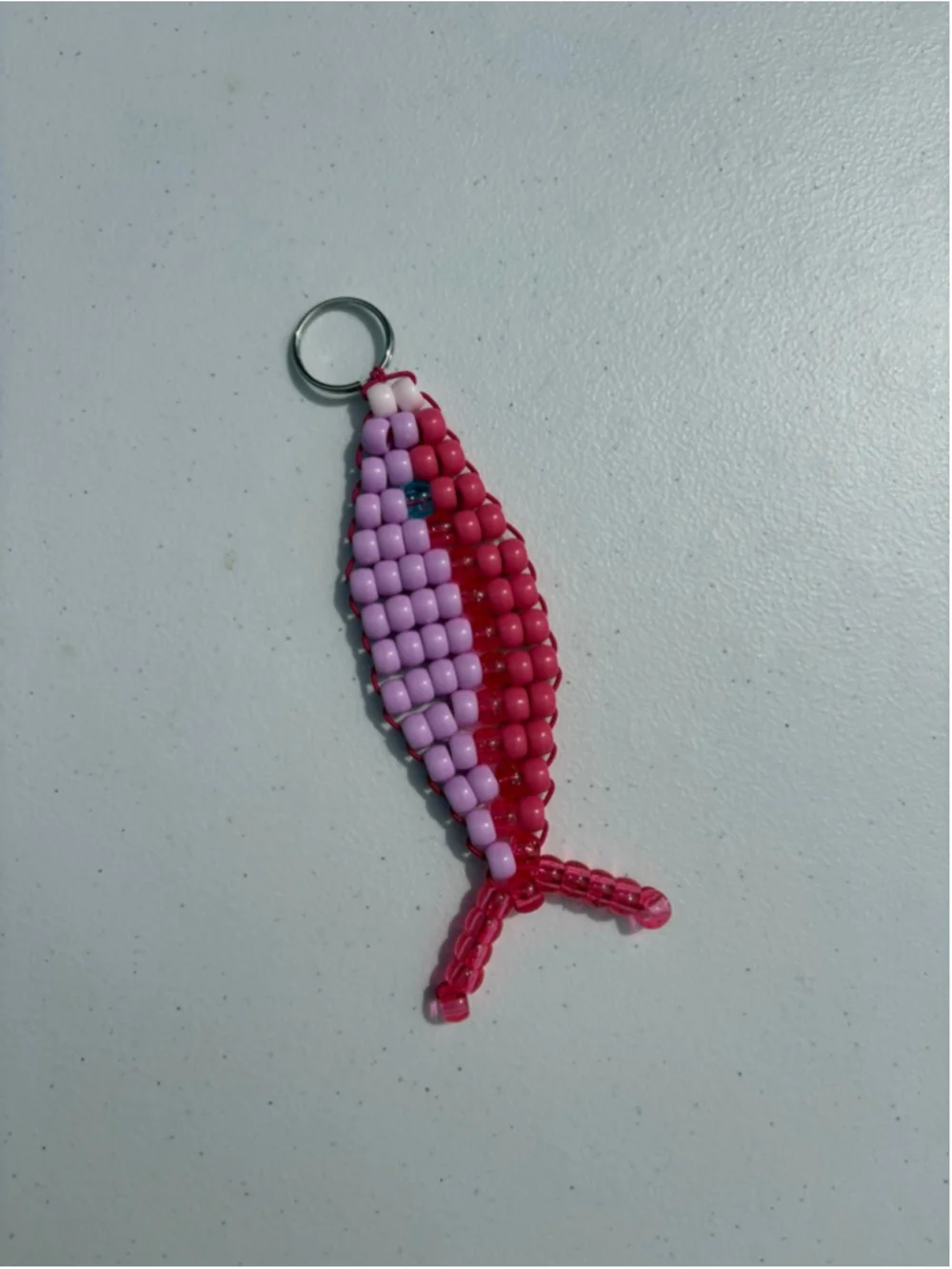 Pony Bead Fish Keychain | Bag Charm | Handmade